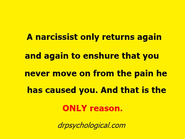 Narcissist Always Return